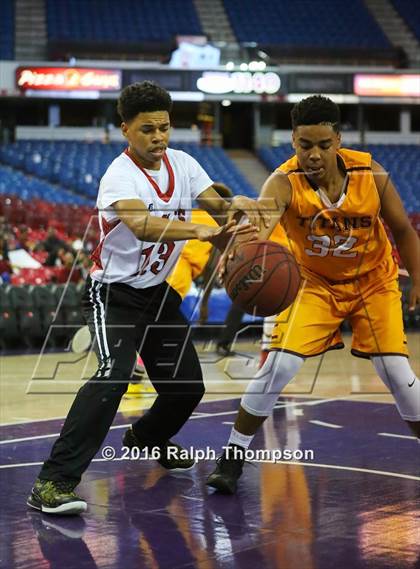 Thumbnail 3 in Stockton Christian vs. Aspire Langston Hughes Academy (@ Sleep Train Arena) photogallery.