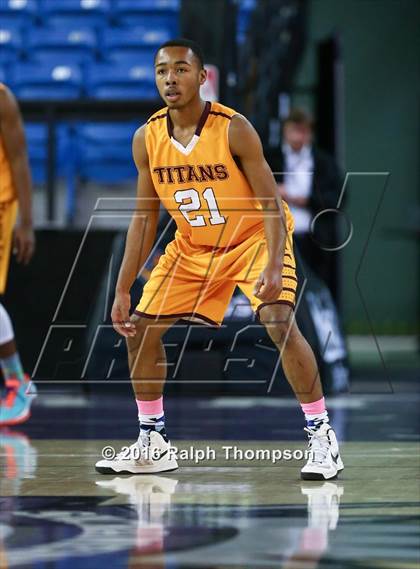 Thumbnail 3 in Stockton Christian vs. Aspire Langston Hughes Academy (@ Sleep Train Arena) photogallery.