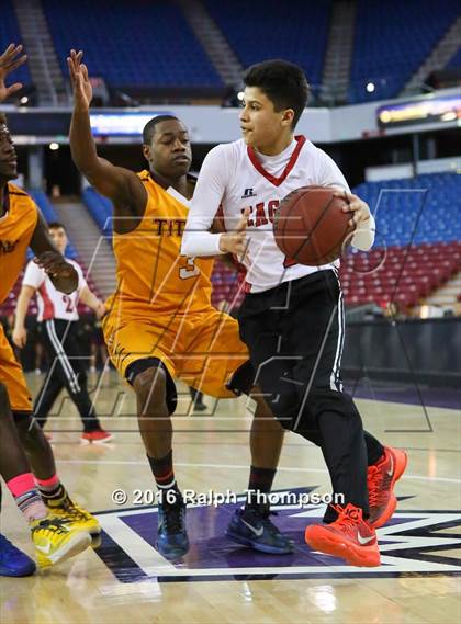 Thumbnail 1 in Stockton Christian vs. Aspire Langston Hughes Academy (@ Sleep Train Arena) photogallery.