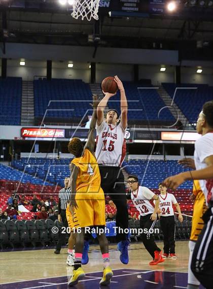 Thumbnail 3 in Stockton Christian vs. Aspire Langston Hughes Academy (@ Sleep Train Arena) photogallery.