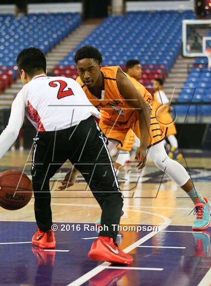 Thumbnail 3 in Stockton Christian vs. Aspire Langston Hughes Academy (@ Sleep Train Arena) photogallery.