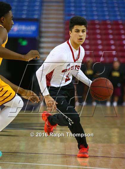 Thumbnail 3 in Stockton Christian vs. Aspire Langston Hughes Academy (@ Sleep Train Arena) photogallery.