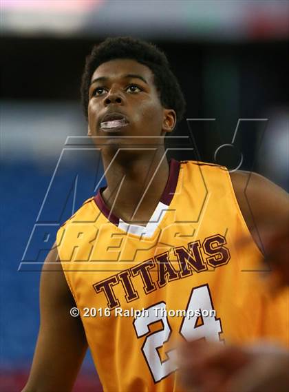 Thumbnail 2 in Stockton Christian vs. Aspire Langston Hughes Academy (@ Sleep Train Arena) photogallery.