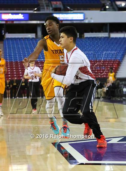 Thumbnail 1 in Stockton Christian vs. Aspire Langston Hughes Academy (@ Sleep Train Arena) photogallery.