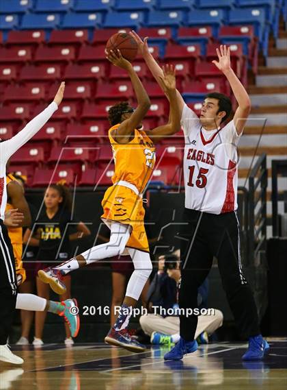 Thumbnail 3 in Stockton Christian vs. Aspire Langston Hughes Academy (@ Sleep Train Arena) photogallery.