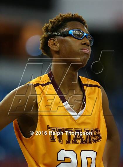 Thumbnail 1 in Stockton Christian vs. Aspire Langston Hughes Academy (@ Sleep Train Arena) photogallery.