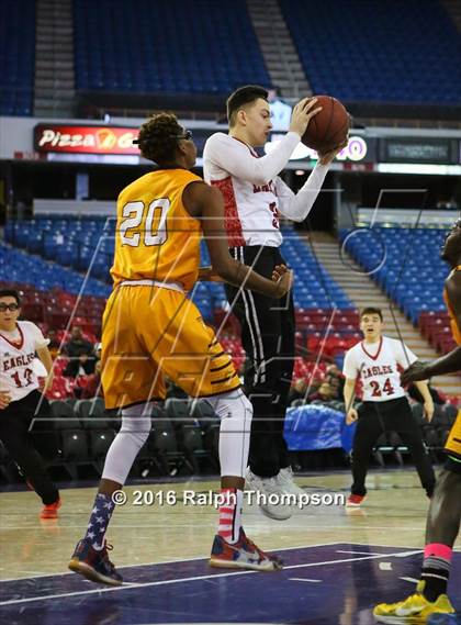 Thumbnail 3 in Stockton Christian vs. Aspire Langston Hughes Academy (@ Sleep Train Arena) photogallery.