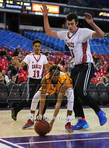 Thumbnail 1 in Stockton Christian vs. Aspire Langston Hughes Academy (@ Sleep Train Arena) photogallery.
