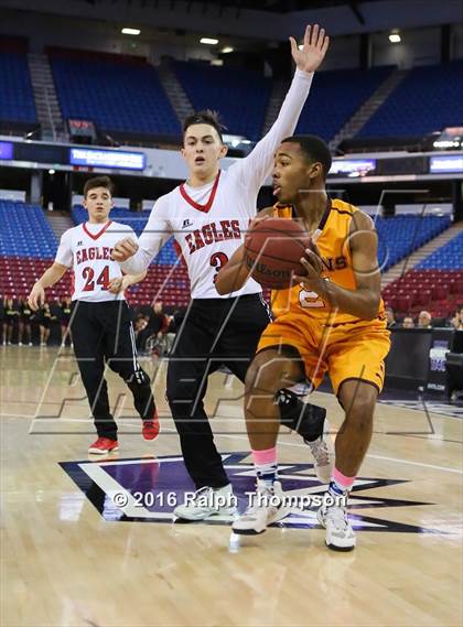 Thumbnail 3 in Stockton Christian vs. Aspire Langston Hughes Academy (@ Sleep Train Arena) photogallery.