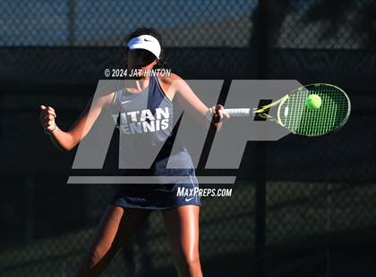 Thumbnail 2 in Centennial vs Liberal Arts & Science Academy (UIL 5A Tennis Semifinal) photogallery.