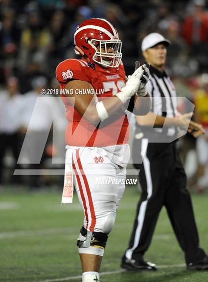 Thumbnail 3 in Mater Dei vs. St. John Bosco photogallery.