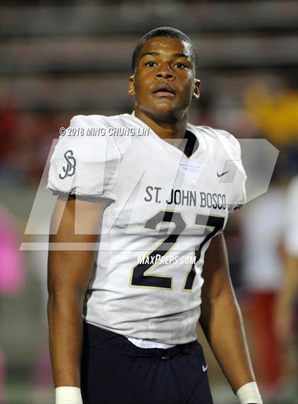 Thumbnail 2 in Mater Dei vs. St. John Bosco photogallery.