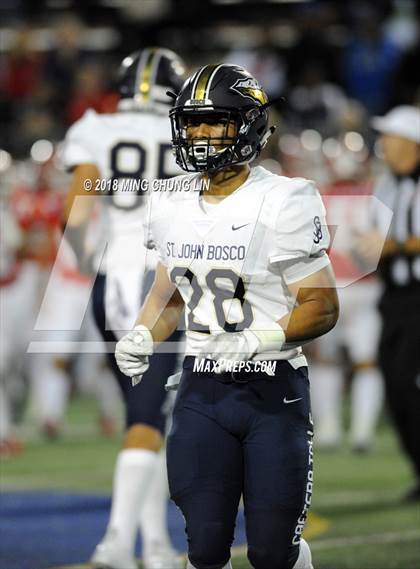 Thumbnail 2 in Mater Dei vs. St. John Bosco photogallery.