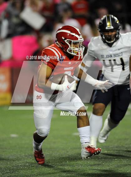 Thumbnail 1 in Mater Dei vs. St. John Bosco photogallery.