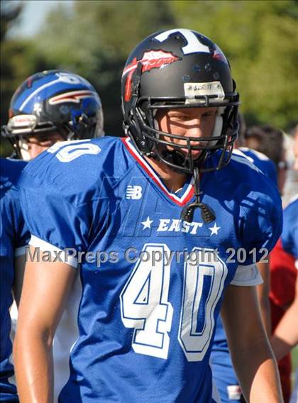 Thumbnail 2 in Michigan HS Football Coaches Association All-Star Game photogallery.