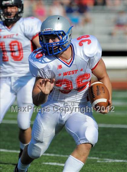 Thumbnail 3 in Michigan HS Football Coaches Association All-Star Game photogallery.