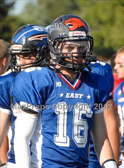 Thumbnail 3 in Michigan HS Football Coaches Association All-Star Game photogallery.