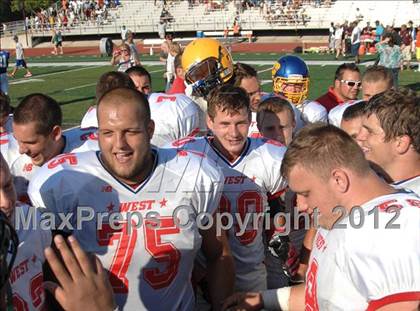 Thumbnail 2 in Michigan HS Football Coaches Association All-Star Game photogallery.