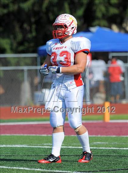 Thumbnail 2 in Michigan HS Football Coaches Association All-Star Game photogallery.