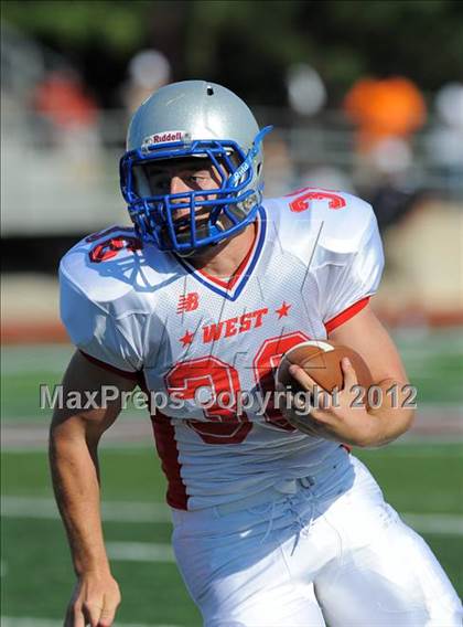 Thumbnail 2 in Michigan HS Football Coaches Association All-Star Game photogallery.
