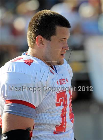 Thumbnail 2 in Michigan HS Football Coaches Association All-Star Game photogallery.