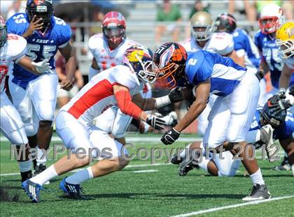 Thumbnail 3 in Michigan HS Football Coaches Association All-Star Game photogallery.