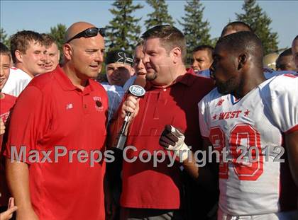 Thumbnail 3 in Michigan HS Football Coaches Association All-Star Game photogallery.