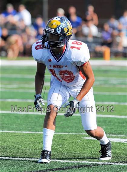 Thumbnail 3 in Michigan HS Football Coaches Association All-Star Game photogallery.