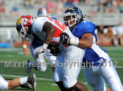 Thumbnail 2 in Michigan HS Football Coaches Association All-Star Game photogallery.