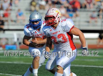 Thumbnail 1 in Michigan HS Football Coaches Association All-Star Game photogallery.
