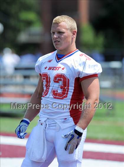 Thumbnail 3 in Michigan HS Football Coaches Association All-Star Game photogallery.