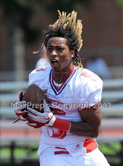 Thumbnail 2 in Michigan HS Football Coaches Association All-Star Game photogallery.