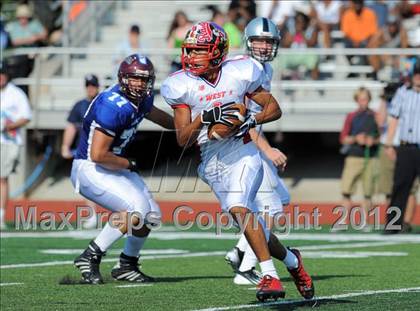 Thumbnail 1 in Michigan HS Football Coaches Association All-Star Game photogallery.
