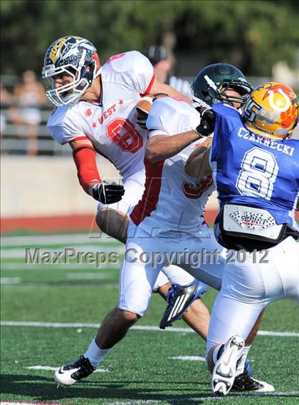 Thumbnail 2 in Michigan HS Football Coaches Association All-Star Game photogallery.