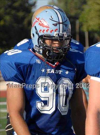 Thumbnail 1 in Michigan HS Football Coaches Association All-Star Game photogallery.