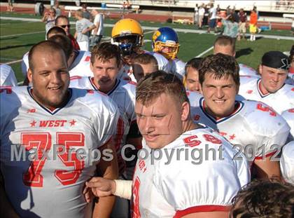 Thumbnail 3 in Michigan HS Football Coaches Association All-Star Game photogallery.