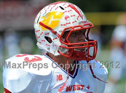Thumbnail 1 in Michigan HS Football Coaches Association All-Star Game photogallery.