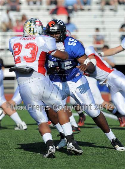 Thumbnail 2 in Michigan HS Football Coaches Association All-Star Game photogallery.
