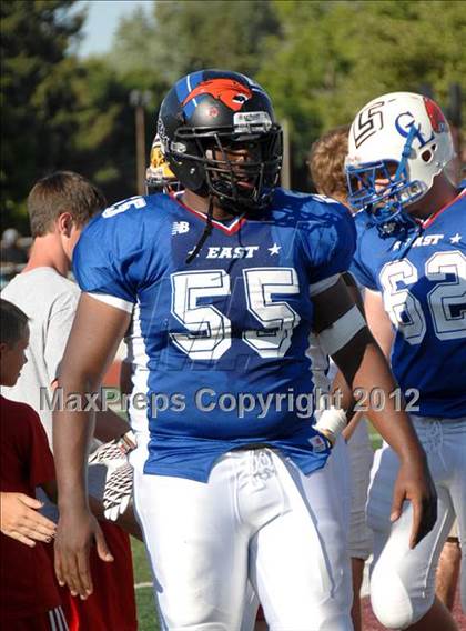 Thumbnail 1 in Michigan HS Football Coaches Association All-Star Game photogallery.