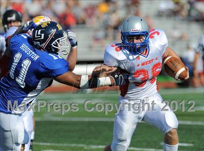 Thumbnail 2 in Michigan HS Football Coaches Association All-Star Game photogallery.