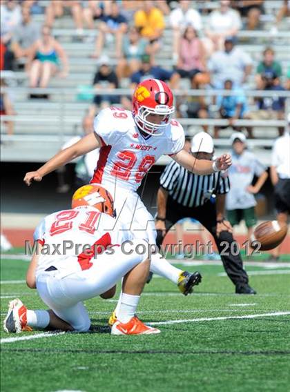 Thumbnail 2 in Michigan HS Football Coaches Association All-Star Game photogallery.