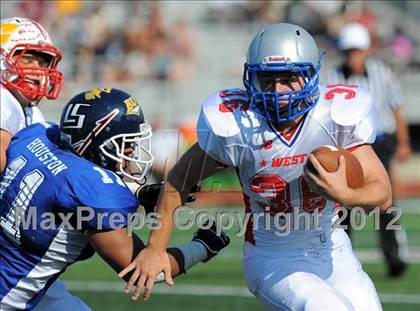 Thumbnail 3 in Michigan HS Football Coaches Association All-Star Game photogallery.