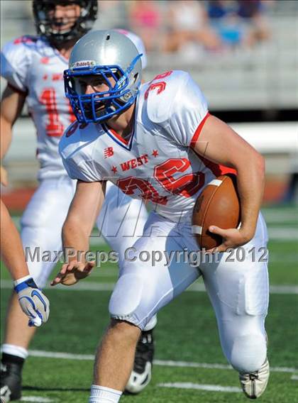 Thumbnail 2 in Michigan HS Football Coaches Association All-Star Game photogallery.