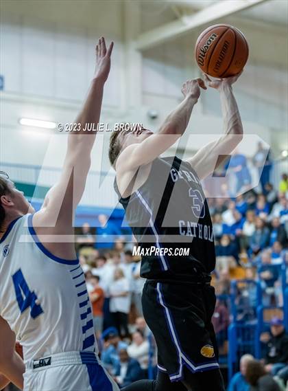 Thumbnail 1 in Guerin Catholic vs. Indianapolis Bishop Chatard (IHSAA 3A Sectional 27 final) photogallery.