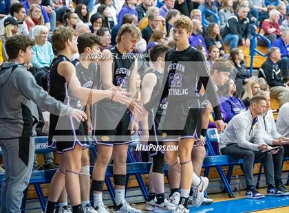 Thumbnail 2 in Guerin Catholic vs. Indianapolis Bishop Chatard (IHSAA 3A Sectional 27 final) photogallery.