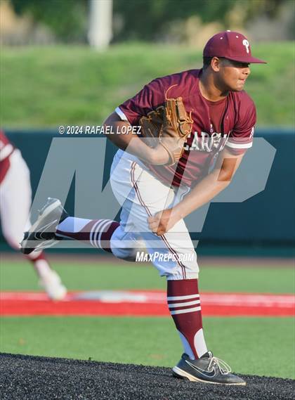 Thumbnail 3 in Memorial vs. Pearland (UIL Baseball 6A Region 3 Regional Semifinal) photogallery.