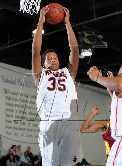 Thumbnail 1 in Cardinal Hayes vs. Harvard-Westlake (MaxPreps Holiday Classic) photogallery.