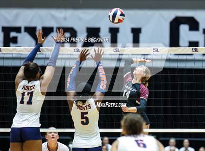 Thumbnail 1 in McKinney North vs. Flour Bluff (UIL 5A Volleyball Division I Final) photogallery.