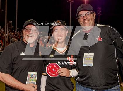 Thumbnail 1 in Notre Dame (SO) @ JSerra Catholic (CIF SS DIV 1 Championship Awards) photogallery.