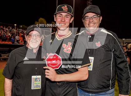 Thumbnail 1 in Notre Dame (SO) @ JSerra Catholic (CIF SS DIV 1 Championship Awards) photogallery.